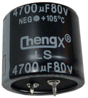 4700uF/80V 105° 35x32mm ELEKTROLYTICKÝ RADIÁLNÍ KONDENZÁTOR