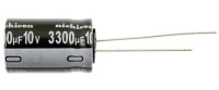 3300uF/10V 105° 13x21x5mm ELEKTROLYTICKÝ RADIÁLNÍ KONDENZÁTOR
