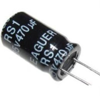 470uF/35V 105° 10x17x5mm ELEKTROLYTICKÝ RADIÁLNÍ KONDENZÁTOR