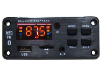 MODUL S MP3/USB/BT5.0/FM RÁDIEM, DÁLKOVÝ OVLADAČ, NAPÁJENÍ 5-14V
