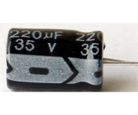 220uF/35V 105° 8x12x5mm ELEKTROLYTICKÝ RADIÁLNÍ KONDENZÁTOR