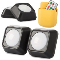 2 RGB LED ČERNÁ SVÍTIDLA + DÁLKOVÉ OVLÁDÁNÍ
