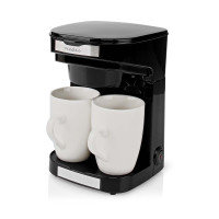 KÁVOVAR S 2 PORCELÁNOVÝMI ŠÁLKY