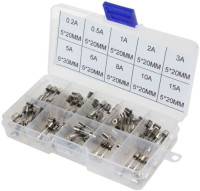 SADA TRUBIČKOVÝCH POJISTEK F 5x20mm - 100ks