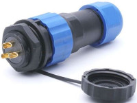 VODOTĚSNÝ KONEKTOR A ZDÍŘKA SP/SD20-3P NA KABEL A PANEL
