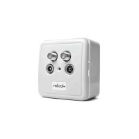 ZÁSUVKA ÚČASTNICKÁ TV-FM+2xSAT - KONCOVÁ