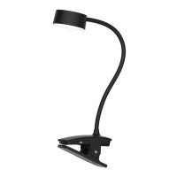 LED STOLNÍ NABÍJECÍ LAMPIČKA 2W 210lm 3CCT CLIP - ČERNÁ