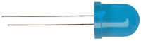 LED DIODA 10mm modrá rozptylka 220mCd/ 20mA 180° - 5ks