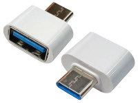 REDUKCE USB A zásuvka - USB C zástrčka - BÍLÁ