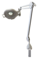 STOLNÍ LUPA S OSVĚTLENÍM LED 11W BÍLÁ + LED 1W UV, 5/20 DIOPTRIÍ, SE SVORKOU