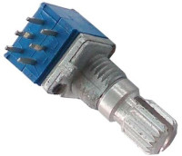 OTOČNÝ TANDEMOVÝ  POTENCIOMETR WH9011A | HŘÍDEL 6x15mm