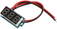 DIGITÁLNÍ PANELOVÝ VOLTMETR LED ČERVENÝ 25x14x9mm 3-30V