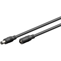 KABEL PRODLOŽOVACÍ DC 5.5x2.5mm samec/samice 1.5m, ČERNÝ
