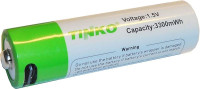 AKUMULÁTOR LI-ION 1.5V 2200mAh AA/R06 S NABÍJENÍM PŘES USB-C