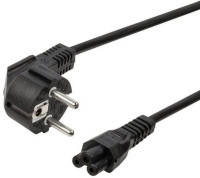 KABEL NAPÁJECÍ SCHUKO ÚHLOVÝ - MICKEY MOUSE IEC320 C5 1m - Černý